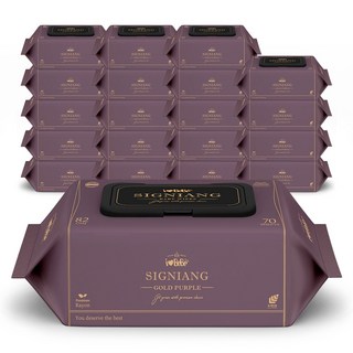 아이러브베베 시그니앙 골드퍼플 82g 엠보 70매 20팩 캡형 아기 물티슈, 아이러브베베 시그니앙 골드퍼플 82g 엠보 70매 20