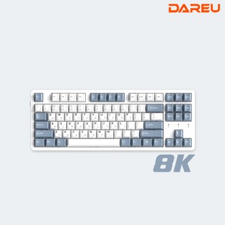 다얼유 EK87 PRO 8K 유선 게이밍 기계식 키보드 (화이트 한영정각 클라우드축), 클라우드축, 화이트