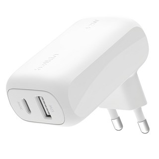 벨킨 부스트업 42W 듀얼 USB-C PD PPS C타입 + A타입 고속 충전기 WCB009krWH, 화이트, 1개
