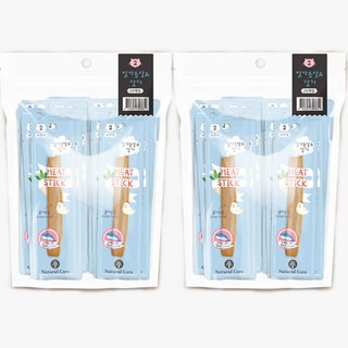 네츄럴코어 미트스틱 고양이간식, 2팩, 미트스틱 닭가슴살&참치(1팩×20P)