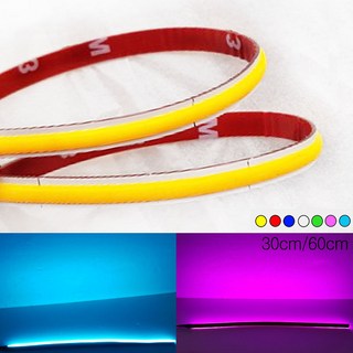 오토바이 코브 LED 면발광바 COB 7컬러 30cm 60cm 킥보드 튜닝 자동차 스쿠터 초슬림 다용도 엘이디, 1개, 화이트30cm