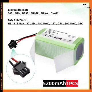 Eufy RoboVac 하이브리드 엣지 로봇 진공 청소기 액세서리용 배터리 15C 15T 25C 30 30C 35C MAX G10 G15 G20 G30 14.4V 4000mAh, 1개, 5200mAh