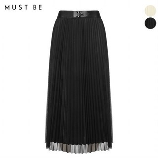 머스트비 벨트세트 플리츠 샤스커트 마감임박!!!, 00F, BE 베이지