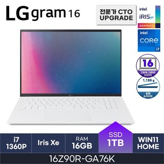 LG전자 그램16 16Z90R-GA76K