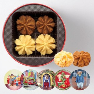 쿠키 제니 베이커리 커피 버터 플라워 미니캔 98g jennybakery 쿠키캔 홍콩 총명 코구마 mini, 1개