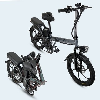 에코라이즈 타이탄700 전기자전거 500W 48V 13Ah 21Ah 분리형 배터리 접이식, 스틸, 그레이