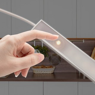 파인라이트 슬림터치-온 LED 조명 밝기조절 주방 싱크대 독서실 학생 책상조명 벙커침대 간접등 디밍, 하얀빛 (주광색 6500K)