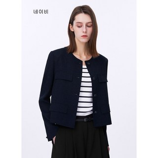 쉬즈미스 여름 라운드넥 프론트 포켓 자켓 P2_JK35