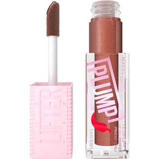 MAYBELLINE 과자 칩 메이블린 리프터 플럼프 립 글로스와 타키스 칩스 칠리 페퍼 콤보 재미있는 핫 번들 허니 플럼퍼 1개와 푸에고 1봉 포함, 7 코코아 징, 0.18 플 오즈 (1개 팩), 1개, 5.4ml