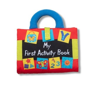[4] Melissa & Doug K's Kids My First Activity Book 8페이지 소프트 북 아기와 유아를 위한 조기 학습 발달 플러시 소프트 액티비티 아기, 1개