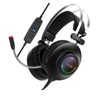 앱코 HACKER 가상 7.1 RGB 진동 노이즈 캔슬링 마이크 3D 초경량 게이밍 헤드셋, 블랙, N550