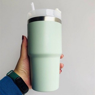 편리한 대용량 빨대 커피잔 자동차컵을 위한 304 스테인레스 스틸 단열컵, 50ml, 주황색, 1개