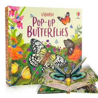 팝업 동화 그림책 골판지 색칠 활동 취침 시간 이야기 책 학습, 1개, 15. Butterflies