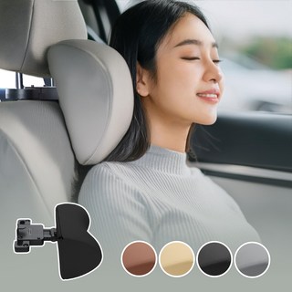 카사장 9단모션 메모리폼 극세사 차량용 목쿠션, 매트 블랙, 1개