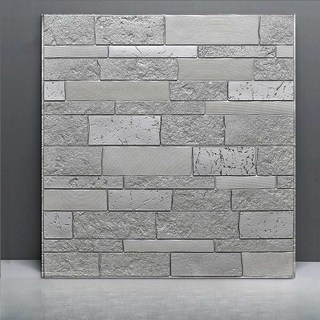 HYEAN 외벽마감재 거실 인테리어 외장재 외벽 주택, 1개, 표준 회색 벽돌(70x77CM)10개