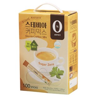 웰그린 프리미엄 스테비아 커피믹스 100개입 / 당류제로 15칼로리, 9.5g, 1개