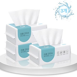 YOPENCE 순면 일회용 페이스 타올 건습 겸용20X20 CM, 3개, 100매입