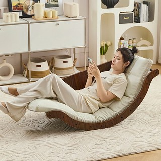 FONOW 1인용리클라이너 흔들의자 소파 거실이 편안하고 아름다운 독서 리클라이너, 1개, FONOW - 화이트