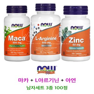 나우푸드 마카+아연+L아르기닌 3종 영양제, 100정, 1개