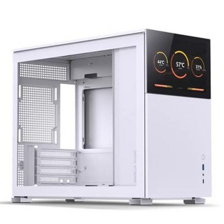 JONSBO Pinecone D31 케이스 MATX 1280x800 해상도 게임 서브 지지대 파워 360 콜드 배기 섀시, Screen White, 1개