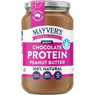 Mayver's 메이버 스무스 초콜릿 프로틴+피넛 버터, 375g, 4개