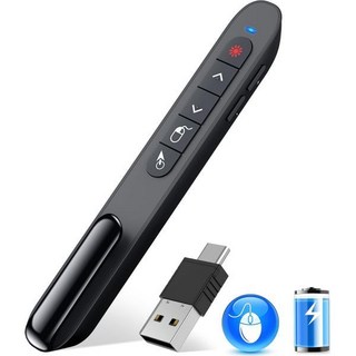 2 in 1 USB 타입 C 무선 프레젠터 리모컨 에어 마우스