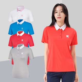 콜핑 2042TK816W 통기성 시원한 하이쿨 여자 여름 등산 반팔 카라 티셔츠