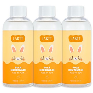 라르트 무알콜 충치예방 어린이 구강청결제 푸카 가글 애플망고향, 3개, 300ml