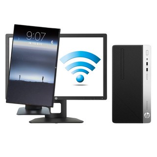 HP 컴퓨터 모니터 풀세트 정품윈도우11 8세대, 400G5 8700 Z24i G1, WIN11 Pro, 240GB, 16GB, 블랙 무선마우스 무선키보드 장패드 스피커 무선랜