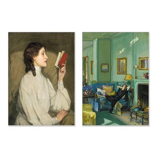 존 레버리 8점 인물 시리즈 대형 60x80cm 캔버스 액자 벽꾸미기 추천, D, 블랙