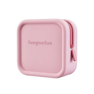 노트북가방 17 16 15인치 Fungoofun 여행용 휴대용 화장품 보관 가방 컴퓨터 액세서리 충전기 케이블 정리, Square-Pink, 1개