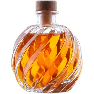 유리공병 위스키병 작은 유리병 2개 콜드브루 생강용 병들 예쁜 유리 육각형 깔때기, 250ml 파인애플