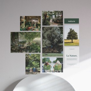 1+1 홈카페 자연 숲 그린 인테리어 엽서 세트 V.01, 01 - H GREEN V.01 17P Set