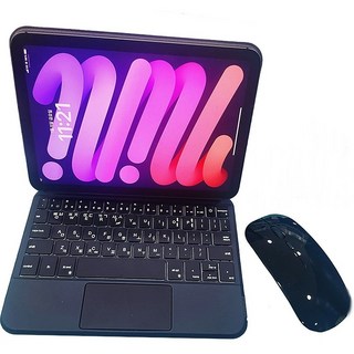 eABANG 아이패드 호환 미니6 미니7 (A17pro) 한글 매직키보드, black+black, black, 일반형