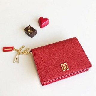 닥스 레드 미니 여성 반지갑