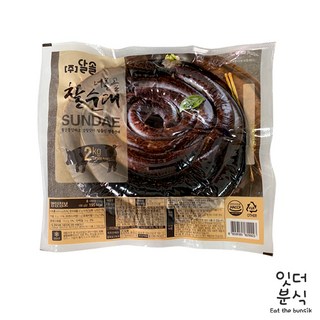 (주)달솔 너른골 찰순대 2kg 국내산소창 순대전골 순대볶음, 2개