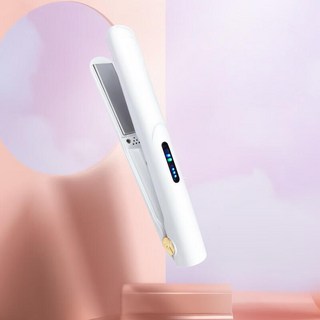 laderive무선 고데기 3단계 온도조절 음이온 매직기, 화이트