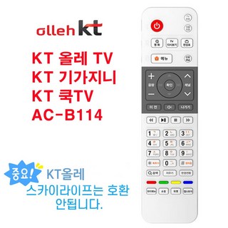 정품 올레 KT B114 기가지니 KT셋톱박스 리모컨