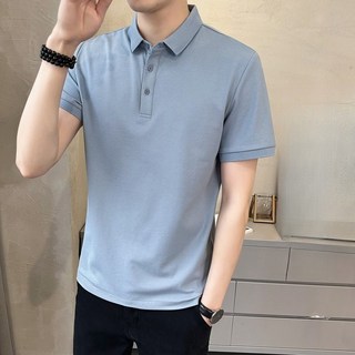 해피유통남성 여름 면 반팔 리넨 티셔츠 심플 무버튼 슬림핏k01