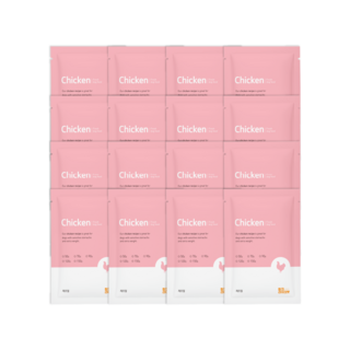 씽크라이크펫 강아지화식 자연식 사료 50g, 16개, 닭