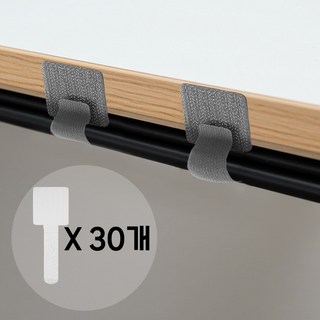 네츄라이프 안보이게 올인원 벨크로 선정리 벨크로타이, 화이트, 30개