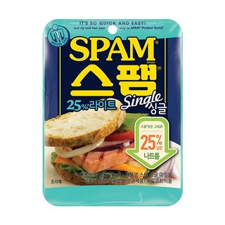 CJ 스팸 싱글 25%라이트 80g, 8개