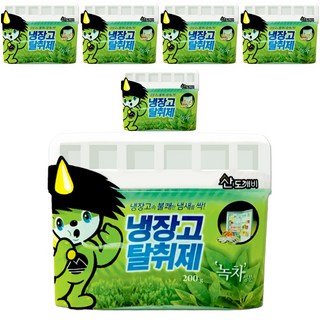 산도깨비 냉장고 탈취제 200g X 6개 /420g X 4개/녹차향/숯향/대용량/3개월지속/냉장고 냄새/김치냄새제거