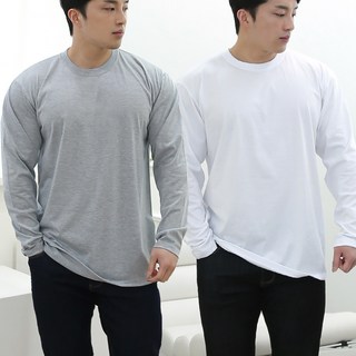 워너빅 어깨 넓어보이는 머슬핏 무지 긴팔 티셔츠 2P