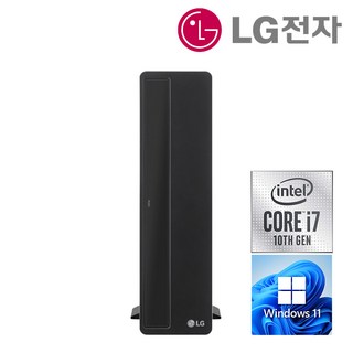 LG전자 i7-10700 Z80GV 정품 윈도우11Pro 탑재 슬림 데스크탑 사무용 기업용 PC 본체, 블랙, Z80GV / i7-10700 8코어 16쓰레드, 1TB, 32GB, WIN11 Pro