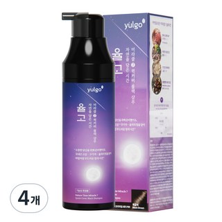 율고 자연을 담은 시간 순한 새치 염색샴푸 흑갈색, 4개, 200ml