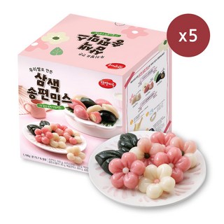 [화과방] 우리쌀로 만든 삼색송편믹스(70~90ea분량) 송편 만들기 키트 세트 DIY, 5개, 1.19kg