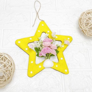 초등부 원예 체험활동 야생화조화 노란 별모양 리스 만들기 방과후교실 아동센터, 1개