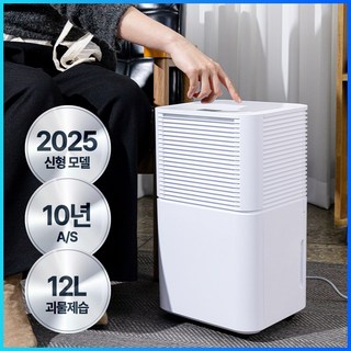 2025년형 스마트 대용량 공기청정 제습기 12L 무소음 가정용, 화이트
