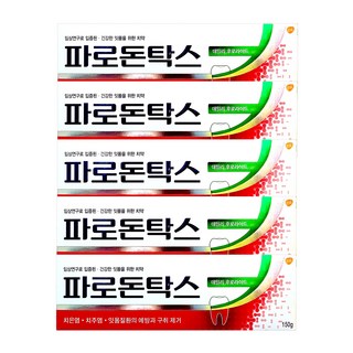 파로돈탁스 데일리 후로라이드 치약, 150g, 5개